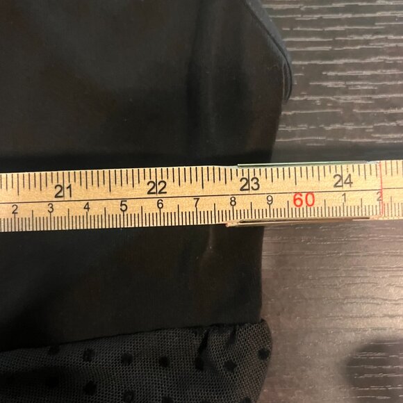 Anne Klein Black Women's Top Size Medium Lace-Sleeve Blouse - Picture 7 of 8